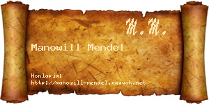 Manowill Mendel névjegykártya